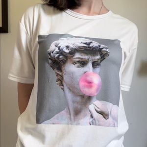 Aesthetic David Statue Bubble Gum T-Shirt